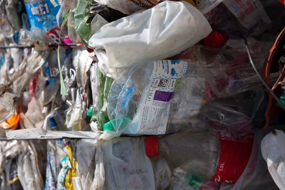 Photo of compressed plastic packaging