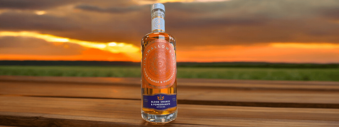Photo of a bottle of Mallows Blood Orange & Pomegranate drink