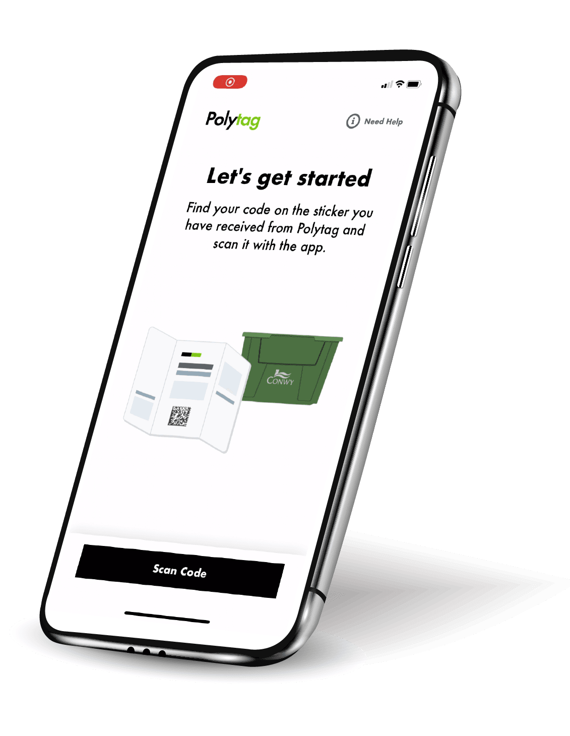 Photo of an app running on a smartphone
