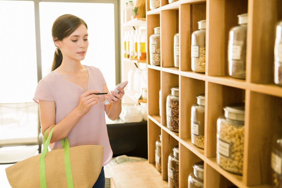 Photo of a woman shopping in a local store