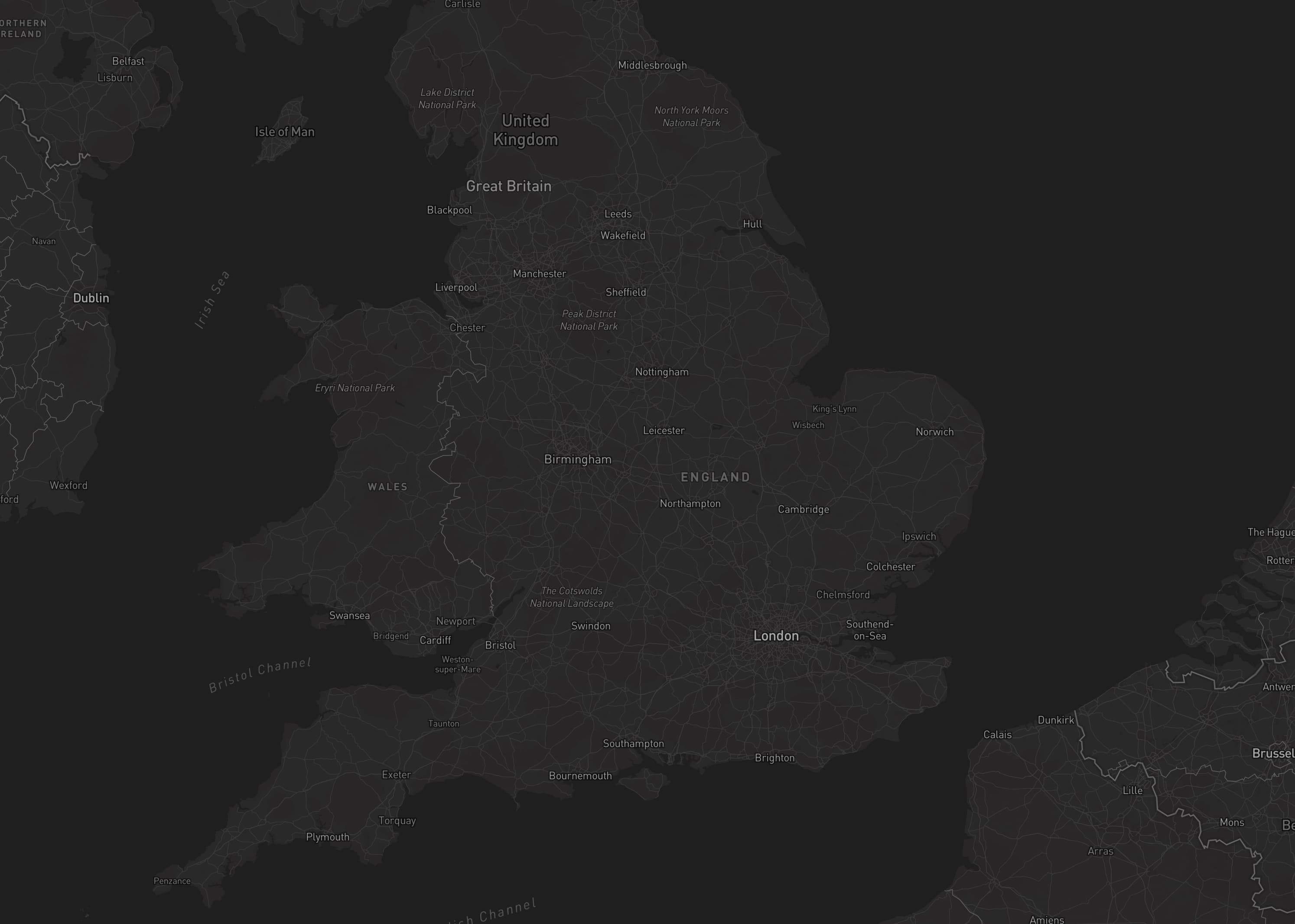 Map of the UK marking recycling sites with UV detection installed